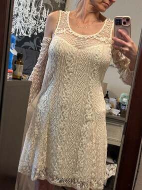 P1: Hollister, small wedding, graduation lace, beige fun cute y2k